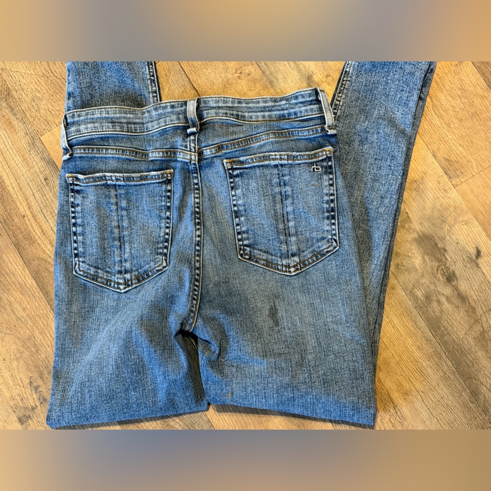 Rag and Bone Super High rise Skinny Sz27 30 inseam Distressed - Picture 4 of 9